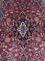 Fine Persian Kashan Kork Wool Rug – Classical Floral Medallion Design | Item 196 - Image 7