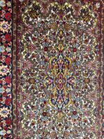 Masterpiece Fine Persian Tabriz Rug – Ivory Field with Mahi Floral Medallion Design | Item 197 - Image 5