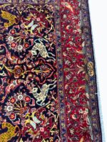 Masterpiece Persian Kashan Tree of Life Rug – Kork Wool & Silk Pictorial Design with Weaver Signature | Item 200 - Image 4
