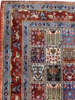 Fine Persian Bakhtiari Kresti Garden Design Rug – Premium Wool & Silk – Item 201 - Image 6