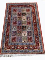 Fine Persian Bakhtiari Kresti Garden Design Rug – Premium Wool & Silk – Item 201