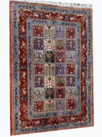 Fine Persian Bakhtiari Kresti Garden Design Rug – Premium Wool & Silk – Item 201 - Image 5