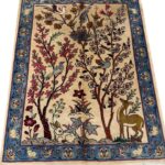 Fine Persian Pictorial Tree of Life & Wildlife Motif Rug – Hand-Knotted Oriental Carpet – Item 203