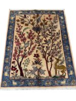 Fine Persian Pictorial Tree of Life & Wildlife Motif Rug – Hand-Knotted Oriental Carpet – Item 203