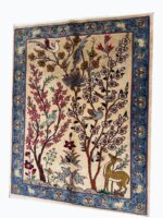Fine Persian Pictorial Tree of Life & Wildlife Motif Rug – Hand-Knotted Oriental Carpet – Item 203 - Image 7