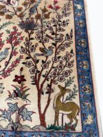 Fine Persian Pictorial Tree of Life & Wildlife Motif Rug – Hand-Knotted Oriental Carpet – Item 203 - Image 4