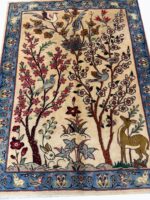 Fine Persian Pictorial Tree of Life & Wildlife Motif Rug – Hand-Knotted Oriental Carpet – Item 203 - Image 2