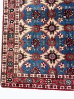 Fine Persian Isfahan All-Over Diamond Trellis Rug – Kork Wool & Silk Hand-Knotted Carpet – Item 205 - Image 6