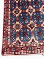 Fine Persian Isfahan All-Over Diamond Trellis Rug – Kork Wool & Silk Hand-Knotted Carpet – Item 205 - Image 3