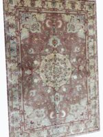 Masterpiece Persian Shahi Tabriz 70 Raj Rug – Premium Kork Wool & Silk Hand-Knotted Carpet – Item 206 - Image 4