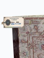 Masterpiece Persian Shahi Tabriz 70 Raj Rug – Premium Kork Wool & Silk Hand-Knotted Carpet – Item 206 - Image 7