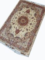 Masterpiece Fine Persian Shahi Tabriz 70 Raj Carpet – Premium Kork Wool & Silk Hand-Knotted Rug – Item 207 - Image 9