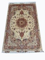 Masterpiece Fine Persian Shahi Tabriz 70 Raj Carpet – Premium Kork Wool & Silk Hand-Knotted Rug – Item 207