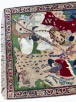 Masterpiece Fine Persian Isfahan Rug – Premium Kork Wool & Silk Hand-Knotted Carpet – Item 208 - Image 5