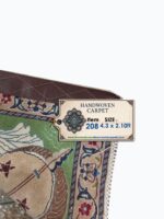 Masterpiece Fine Persian Isfahan Rug – Premium Kork Wool & Silk Hand-Knotted Carpet – Item 208 - Image 8