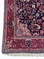 Masterpiece Fine Persian Kashan Rug – Premium Kork Wool Royal Blue Hand-Knotted Carpet – Item 210 - Image 6