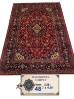 Masterpiece Handwoven Persian Kashan Kork Wool Rug – Luxury Hand-Knotted Carpet – Item 48