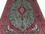 Rare Green Field Hand-Knotted Persian Kashan Rug – Premium Kork Wool Luxury Carpet – Item 160 - Image 7