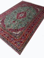 Rare Green Field Hand-Knotted Persian Kashan Rug – Premium Kork Wool Luxury Carpet – Item 160 - Image 3