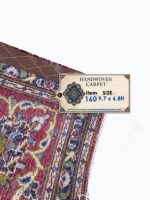 Rare Green Field Hand-Knotted Persian Kashan Rug – Premium Kork Wool Luxury Carpet – Item 160 - Image 9