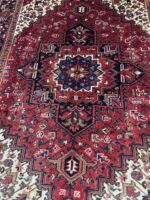 Authentic Hand-Knotted Tribal Heriz Oriental Carpet – Premium Persian Wool Rug – Item 214 - Image 6