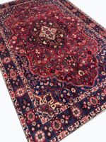 Majestic Handwoven Bakhtiari Tribal Medallion Carpet – Authentic Persian Wool Rug – Item 222 - Image 5