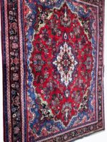 Rare Handwoven Bibikabad (Bibikbaf) Tribal Medallion Carpet – Authentic Persian Wool Rug – Item 223 - Image 7