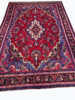 Rare Handwoven Bibikabad (Bibikbaf) Tribal Medallion Carpet – Authentic Persian Wool Rug – Item 223