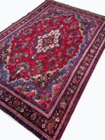 Rare Handwoven Bibikabad (Bibikbaf) Tribal Medallion Carpet – Authentic Persian Wool Rug – Item 223 - Image 5