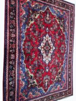 Rare Handwoven Bibikabad (Bibikbaf) Tribal Medallion Carpet – Authentic Persian Wool Rug – Item 223 - Image 6