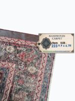 Rare Handwoven Bibikabad (Bibikbaf) Tribal Medallion Carpet – Authentic Persian Wool Rug – Item 223 - Image 8
