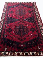 Authentic Handwoven Bakhtiari Tribal Geometric Medallion Carpet – Persian Wool Rug – Item 228