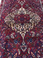 Vintage Persian Bakhtiari Medallion Carpet – Authentic Hand-Knotted Wool Rug – Item 229 - Image 8