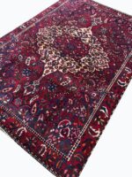 Vintage Persian Bakhtiari Medallion Carpet – Authentic Hand-Knotted Wool Rug – Item 229 - Image 6