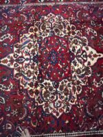 Vintage Persian Bakhtiari Medallion Carpet – Authentic Hand-Knotted Wool Rug – Item 229 - Image 4
