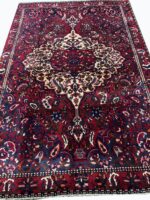 Vintage Persian Bakhtiari Medallion Carpet – Authentic Hand-Knotted Wool Rug – Item 229 - Image 2