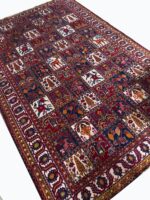 Vintage Persian Bakhtiari Khesti Garden & Animal Carpet – Authentic Hand-Knotted Wool Rug – Item 230