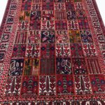 Vintage Persian Bakhtiari Khesti All-Over Box Design Carpet – Authentic Hand-Knotted Wool Rug – Item 231