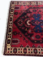 Vintage Persian Tribal Geometric Medallion Carpet – Authentic Hand-Knotted Wool Rug – Item 232 - Image 3