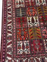 Vintage Persian Bakhtiari Khesti Garden Panel Carpet – Authentic Hand-Knotted Wool Rug – Item 233 - Image 6