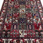 Vintage Persian Bakhtiari Khesti Garden Rug – Authentic Hand-Knotted Tribal Wool Carpet – Item 234