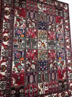 Vintage Persian Bakhtiari Khesti Garden Rug – Authentic Hand-Knotted Tribal Wool Carpet – Item 234 - Image 6