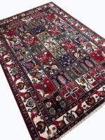 Vintage Persian Bakhtiari Khesti Garden Rug – Authentic Hand-Knotted Tribal Wool Carpet – Item 234 - Image 4