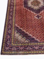 Fine Room-Sized Persian Tabriz Bidjar Herati Hand-Knotted Rug – Premium Wool Oriental Carpet | Item No. 213 - Image 7