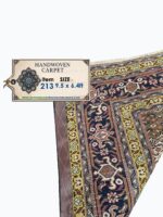 Fine Room-Sized Persian Tabriz Bidjar Herati Hand-Knotted Rug – Premium Wool Oriental Carpet | Item No. 213 - Image 8