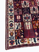 Palatial Handwoven Persian Bakhtiari Khesti Garden Panel Carpet – Authentic Wool Rug – Item 236 - Image 6