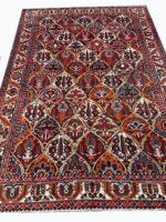 Palatial Vintage Handwoven Persian Bakhtiari Ogival Lattice Rug – Authentic Wool Oriental Carpet | Item No. 237