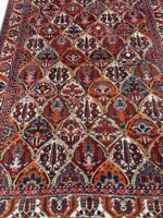 Palatial Vintage Handwoven Persian Bakhtiari Ogival Lattice Rug – Authentic Wool Oriental Carpet | Item No. 237 - Image 2