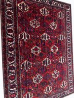 Palatial Handwoven Persian Bakhtiari Honeycomb Geometric Rug – Authentic Wool Oriental Carpet | Item No. 239 - Image 4