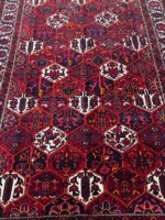 Palatial Handwoven Persian Bakhtiari Honeycomb Geometric Rug – Authentic Wool Oriental Carpet | Item No. 239 - Image 2